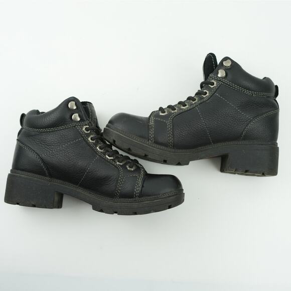 Harley-Davidson Boots Womens 7.5 Tyler 4-Inch Lace Chukka Black D84280 - Picture 8 of 10